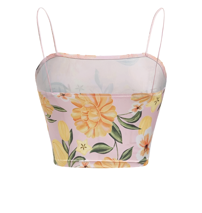 Top de Tirantes Finos con Estampado Floral (938)