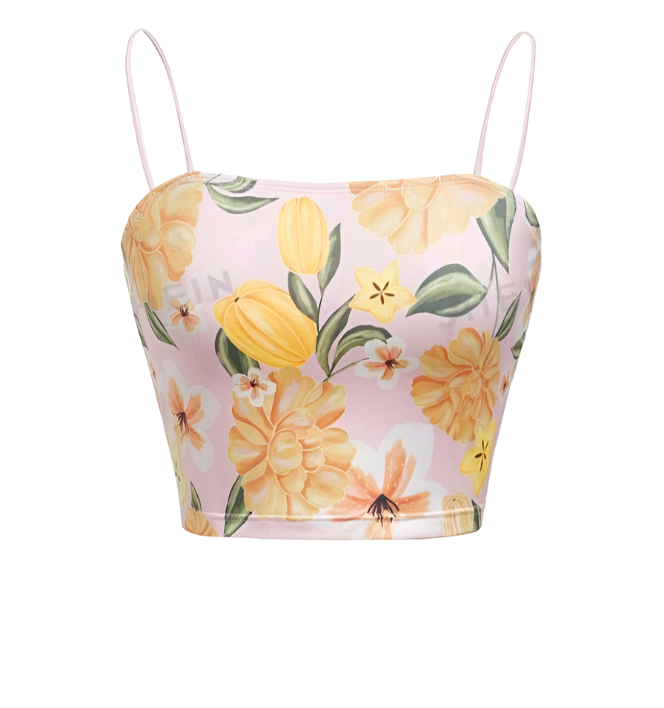 Top de Tirantes Finos con Estampado Floral (938)