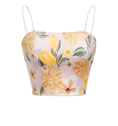 Top de Tirantes Finos con Estampado Floral (938)
