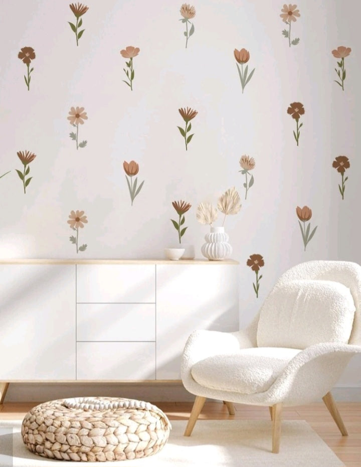 1 Set con Patrón Floral Decoración de Pared DT02