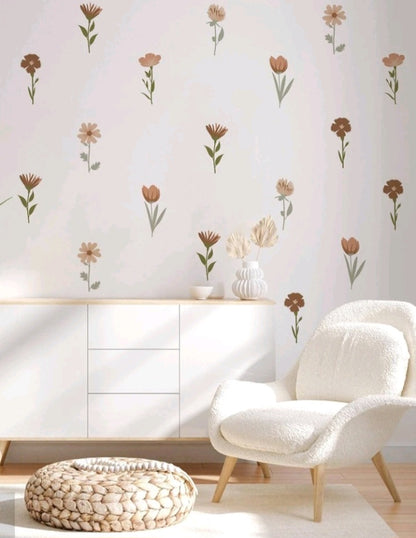 1 Set con Patrón Floral Decoración de Pared DT02