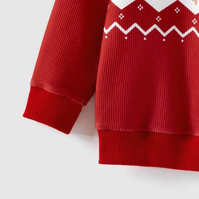 Suéter navideño con patrón de reno DV010