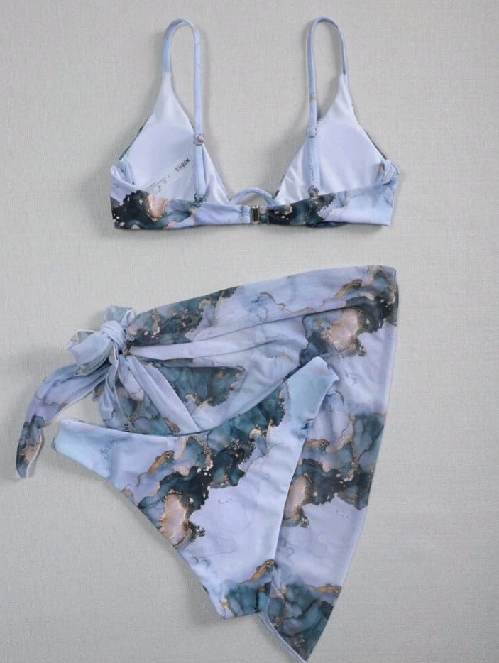 Conjunto de bikini jaspeado EM06