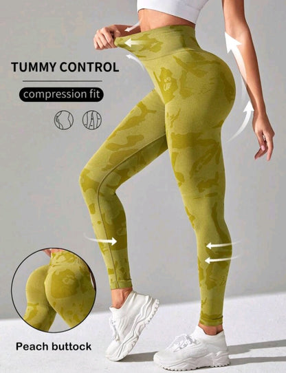 Leggings Deportivos con Estampado de Camuflaje EL02