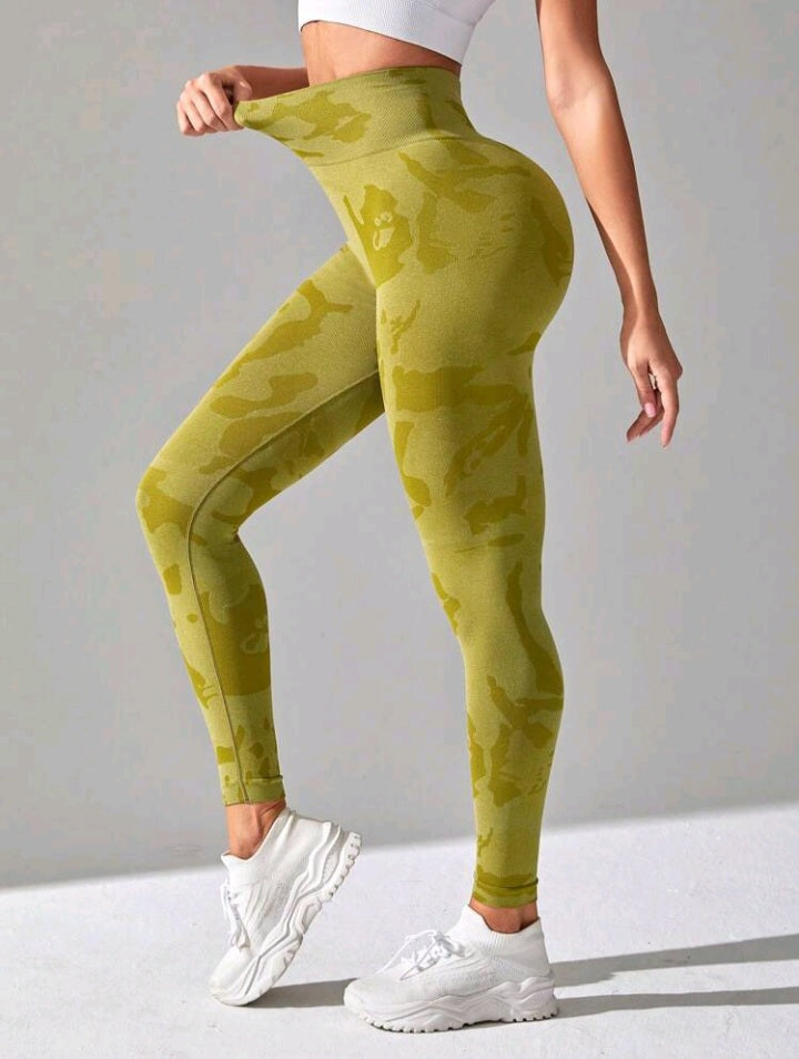 Leggings Deportivos con Estampado de Camuflaje EL02