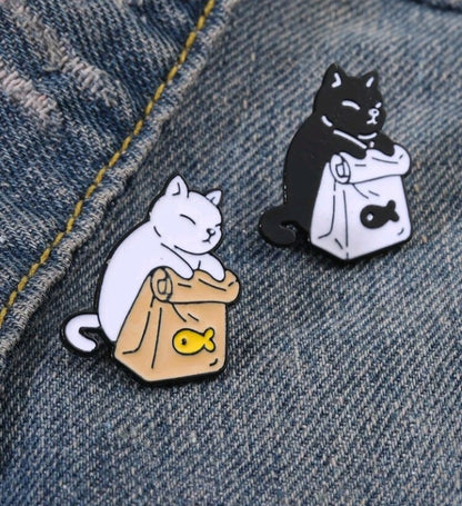 Broche con Gato de Dibujos Animados FC010