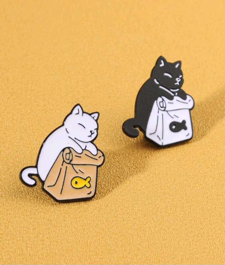 Broche con Gato de Dibujos Animados FC010