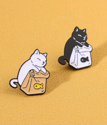 Broche con Gato de Dibujos Animados FC010