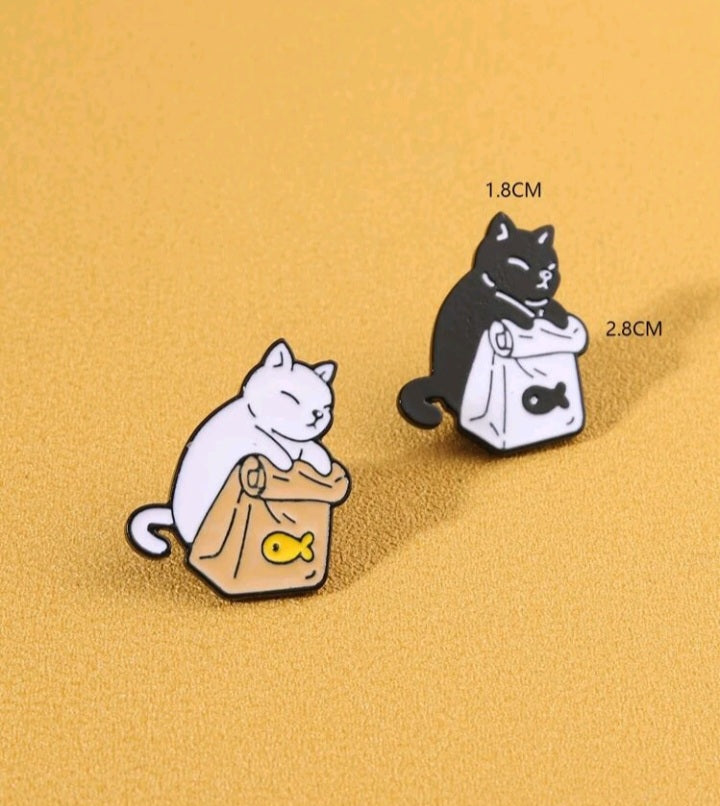 Broche con Gato de Dibujos Animados FC010