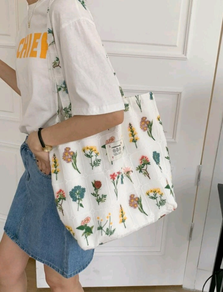 Bolso de Hombro Estampado de Flores FO03