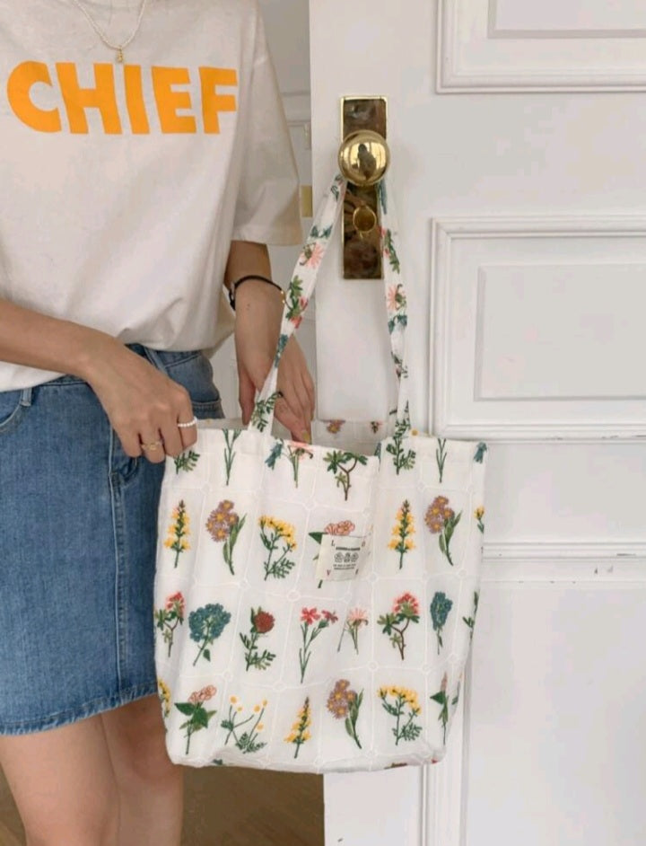 Bolso de Hombro Estampado de Flores FO03
