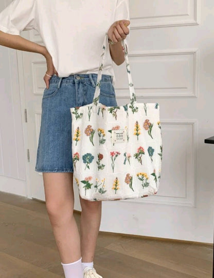 Bolso de Hombro Estampado de Flores FO03