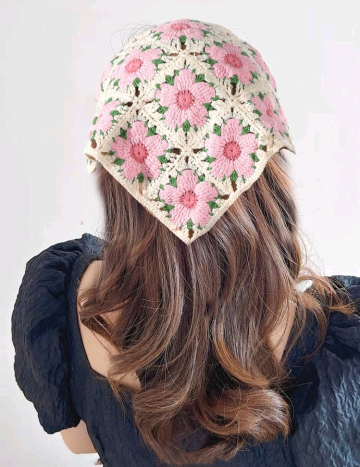 Diadema Floral de Croché FO06