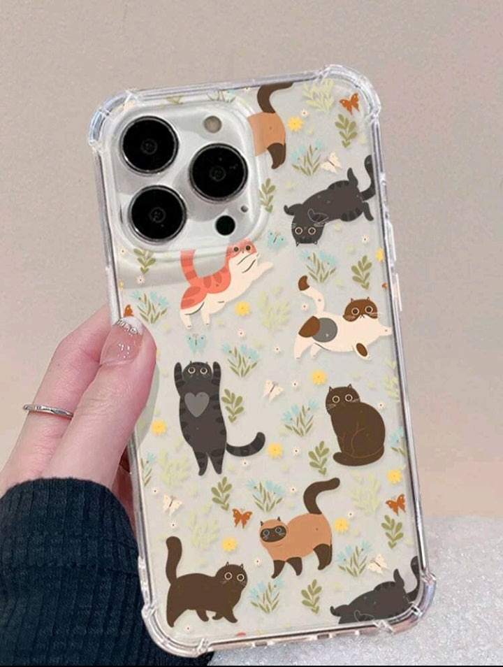 Funda para Móvil con Patrón de Gato FV01