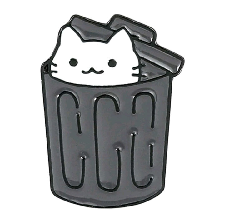 Broche de Gato en Bote de Basura  GC03