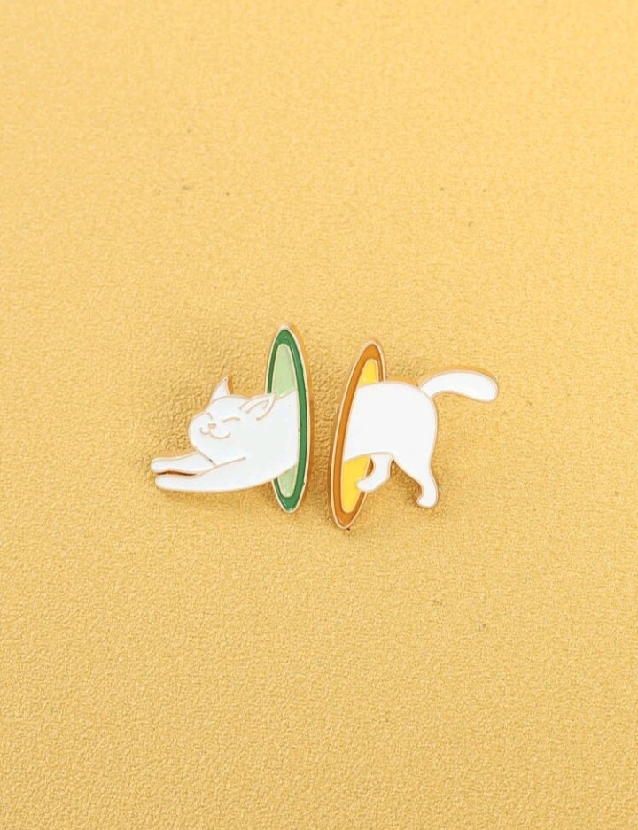 Broche Desmontable con Diseño de Gato GD02