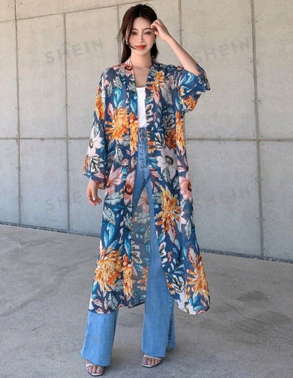 Kimono con Estampado Floral GE03