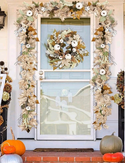Guirnalda de Hojas de Arce para Decoración de Otoño GE08