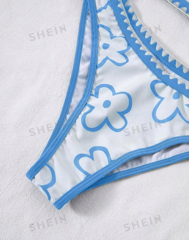 Traje de Baño con Estampado Floral GO08