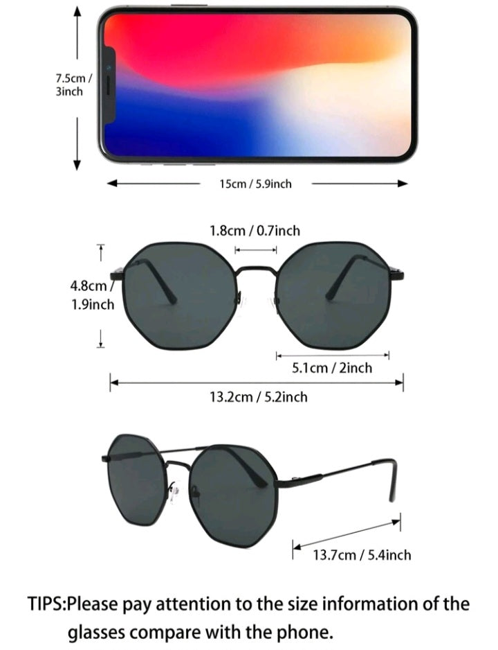 Gafas de Sol Retro de Marco Geométrico GY01