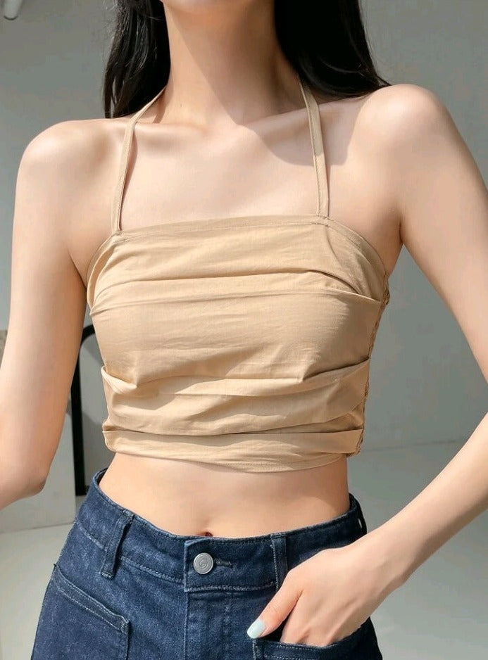 Top halter de espalda abierta (892)