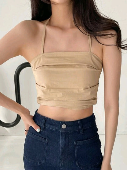 Top halter de espalda abierta (892)
