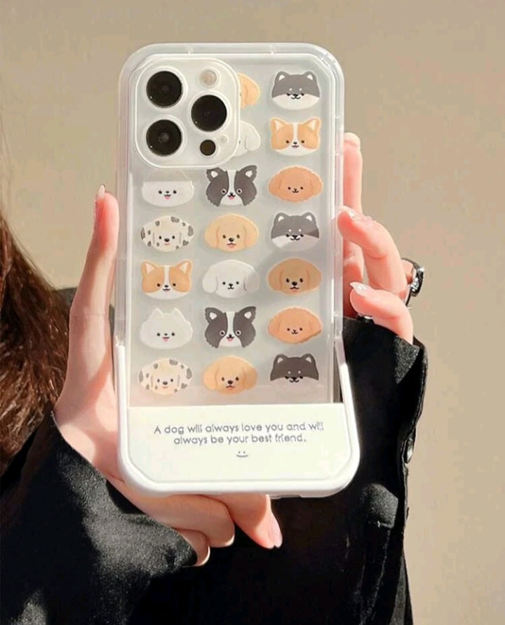 Funda para Móvil con Diseño de Perro y Soporte Invisible (554)
