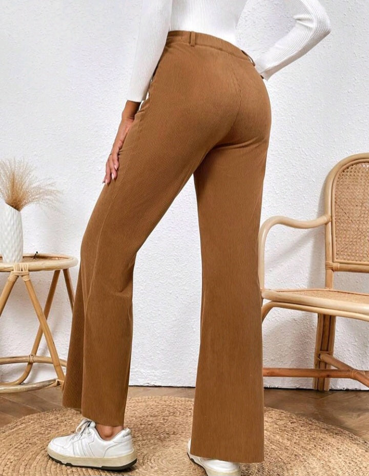 Pantalones Acampanados de Talle Alto(596)
