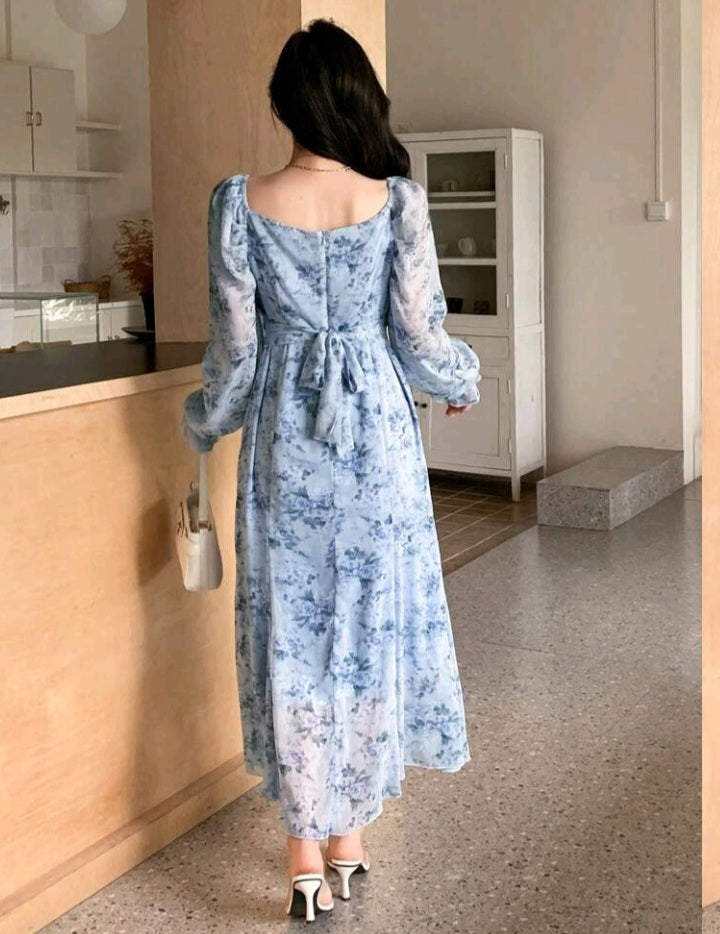 Vestido Cruzado de Manga Larga con HQ03
