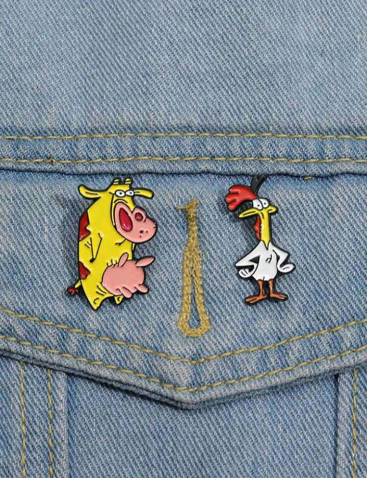 Broche con Diseño de La Vaca y El Pollito JÑ08