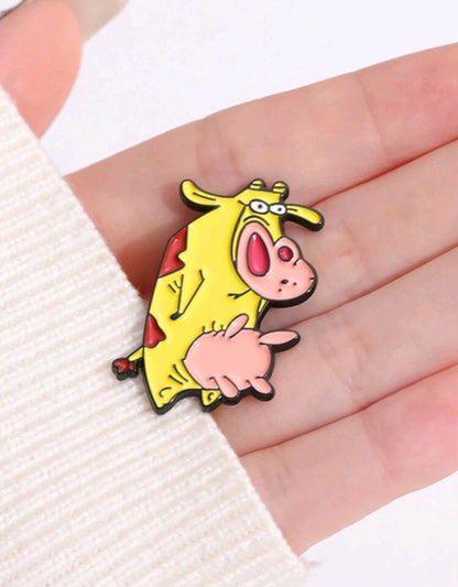 Broche con Diseño de La Vaca y El Pollito JÑ08