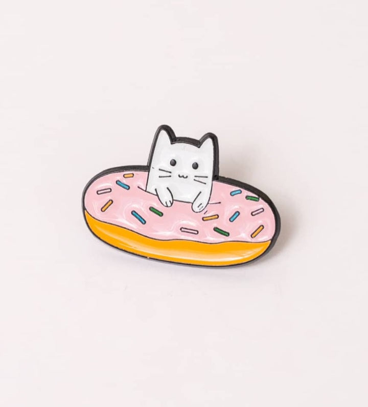 Broche con Diseño de Gato y Bocadillos JÑ09