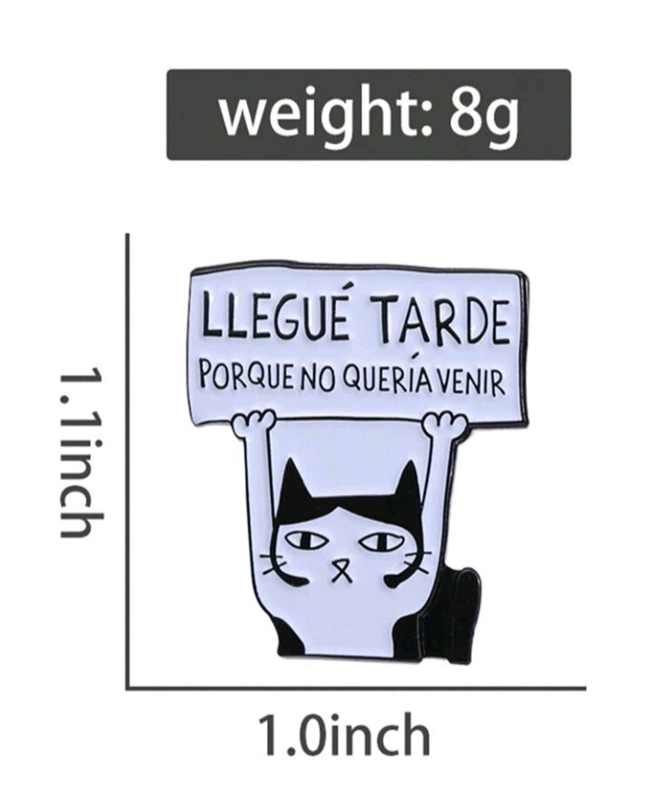 Broche de Gato con Frase JQ01