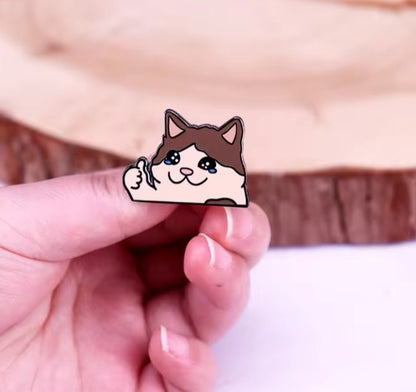 Broche con Diseño de Gato JU02