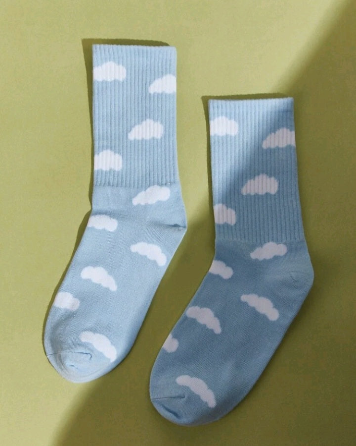 Calcetines con Estampado de Nube KM04