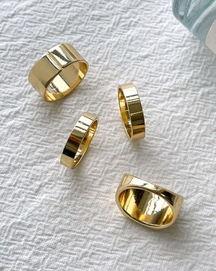 Set de 4 Anillos Minimalistas KW09