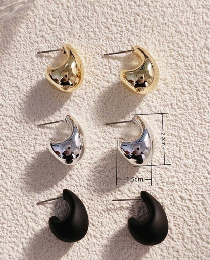 Aretes con Forma de Gota de Agua KY06