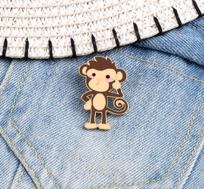 Broche con Diseño de Mono LA02