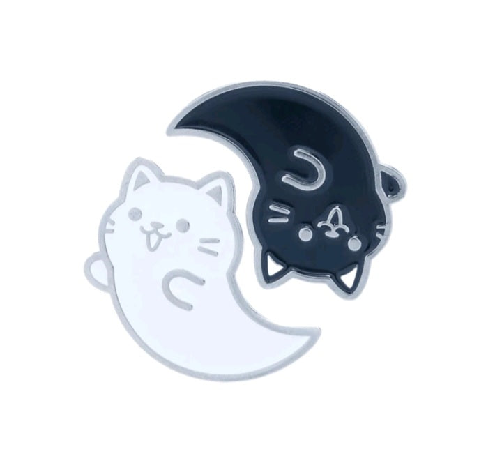 Broche de Gato Fantasma Ying Yang LA010