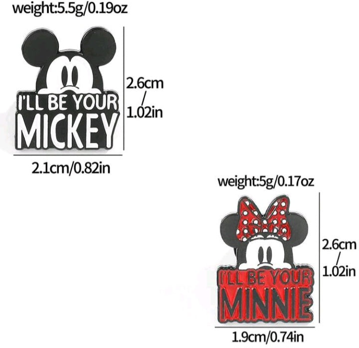 Broche de Mickey y Minnie Mouse LB010