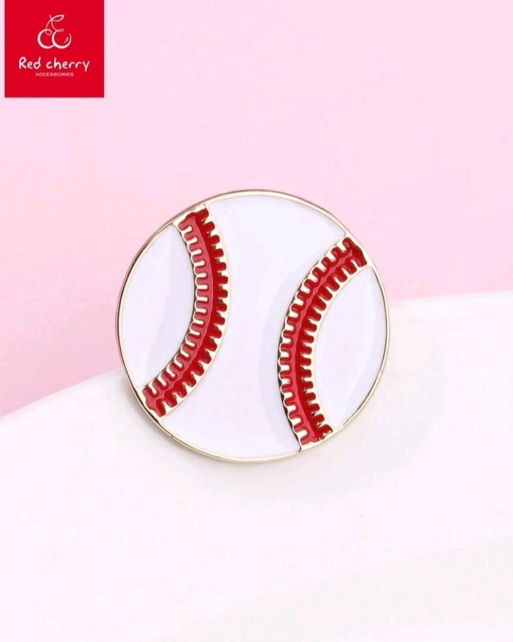 Broche con Diseño de Pelota de Béisbol LE01