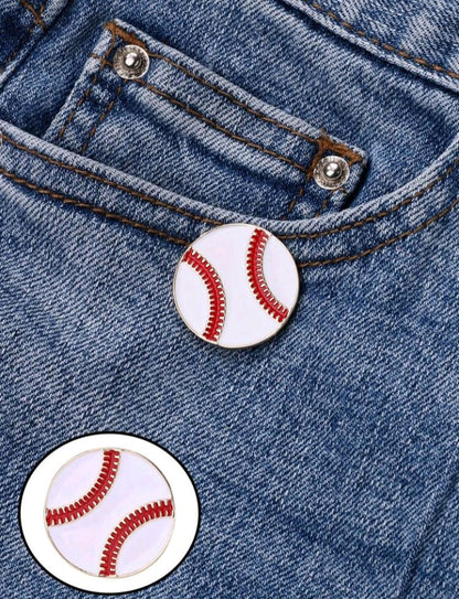 Broche con Diseño de Pelota de Béisbol LE01