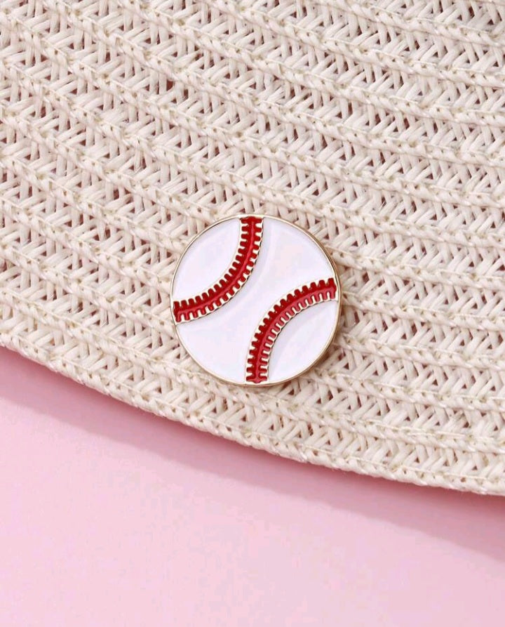 Broche con Diseño de Pelota de Béisbol LE01