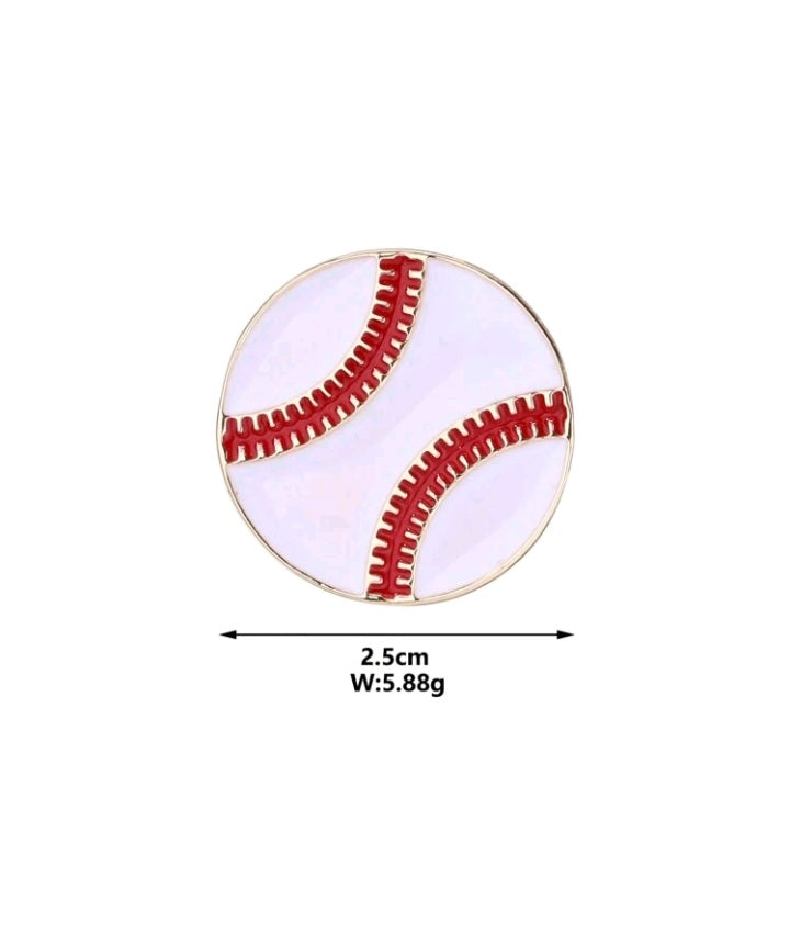 Broche con Diseño de Pelota de Béisbol LE01