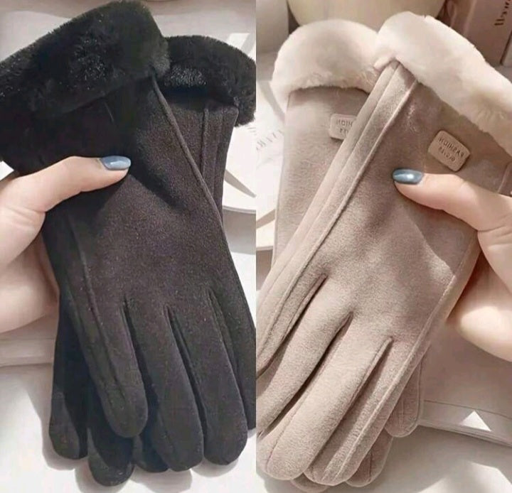 2 Pares de Guantes Acolchados de Terciopelo LF04