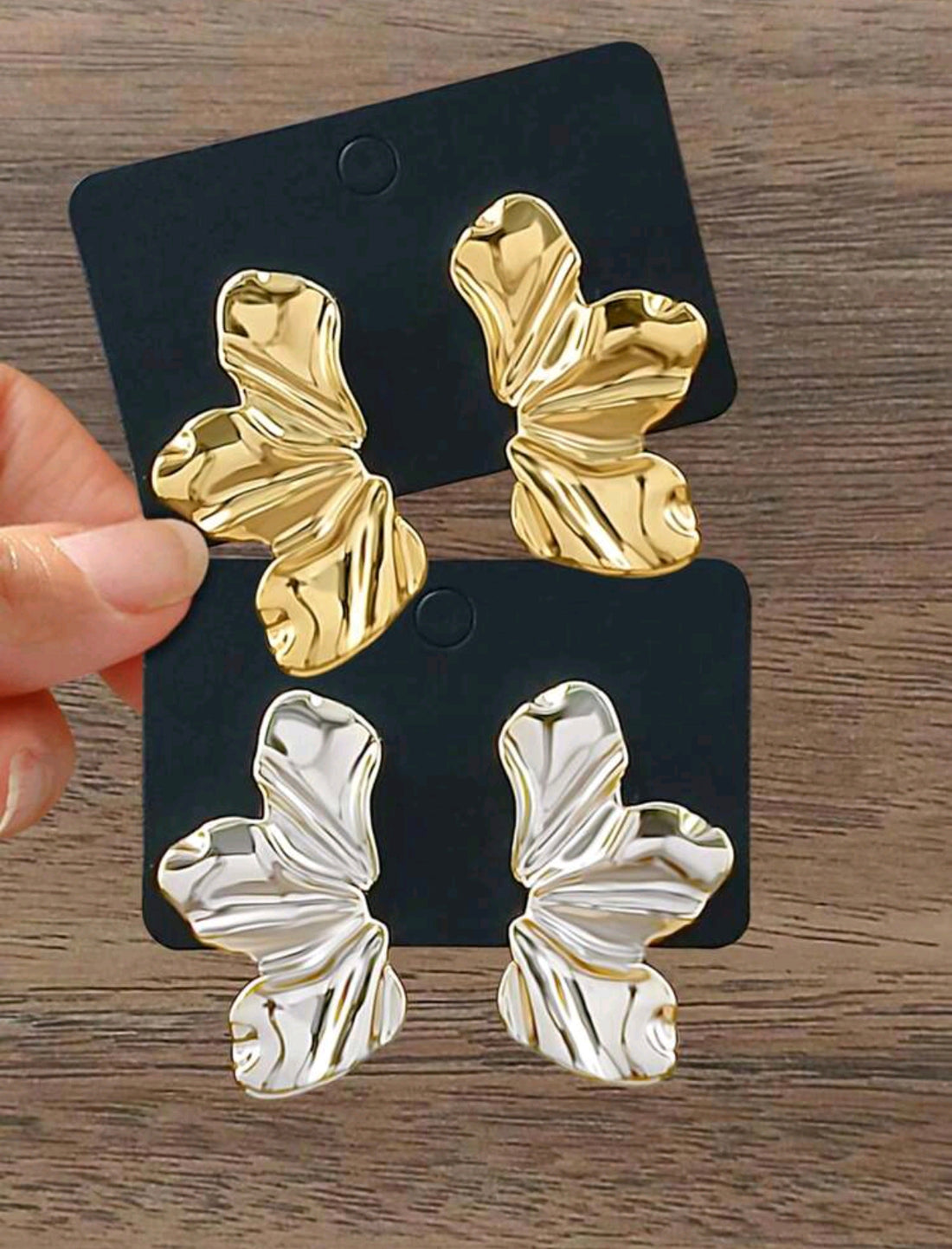 pendientes diseño de hoja ABS O25WH05