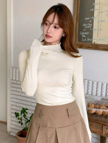 Camiseta de cuello alto Sólido EG06