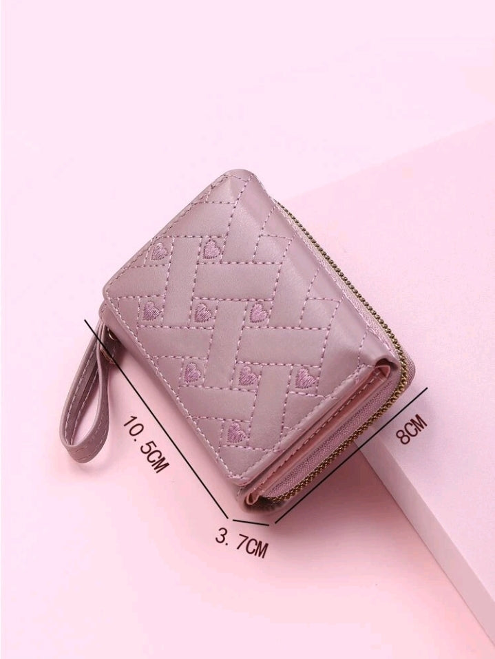 Monedero Plegable con Bordado de Corazón MB02