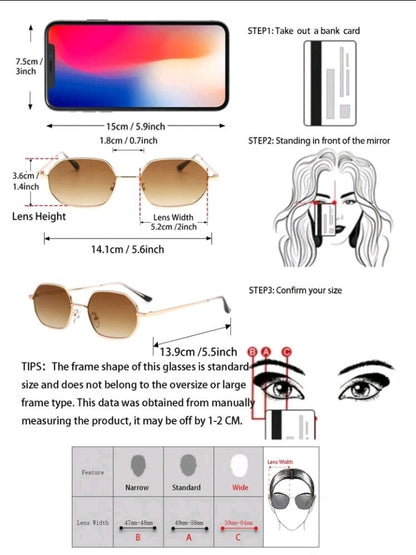 Gafas de Metal con Diseño Geométrico MC03