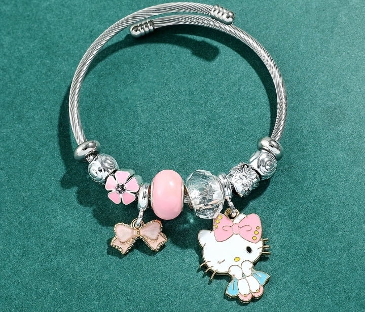 Brazalete con Charms de Hello Kitty